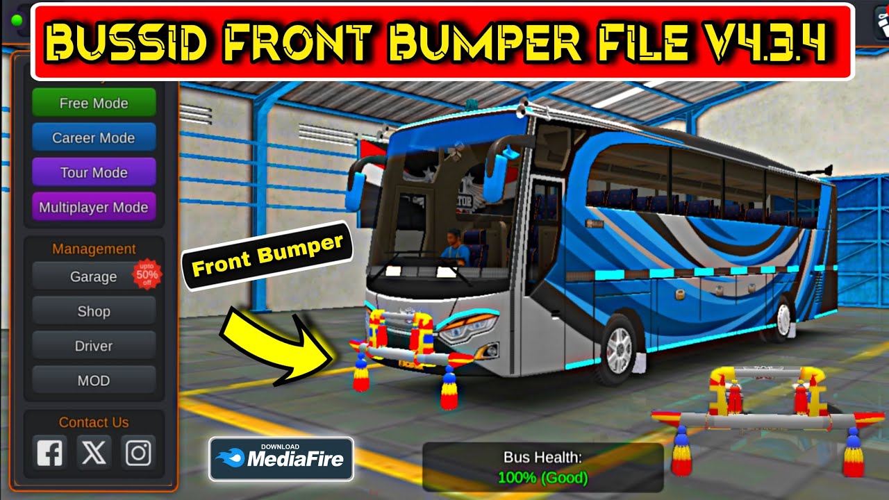 How to Add Front Bumper For Bussid ! Bus Simulator indonesia Bumper File v4.3.4 Update