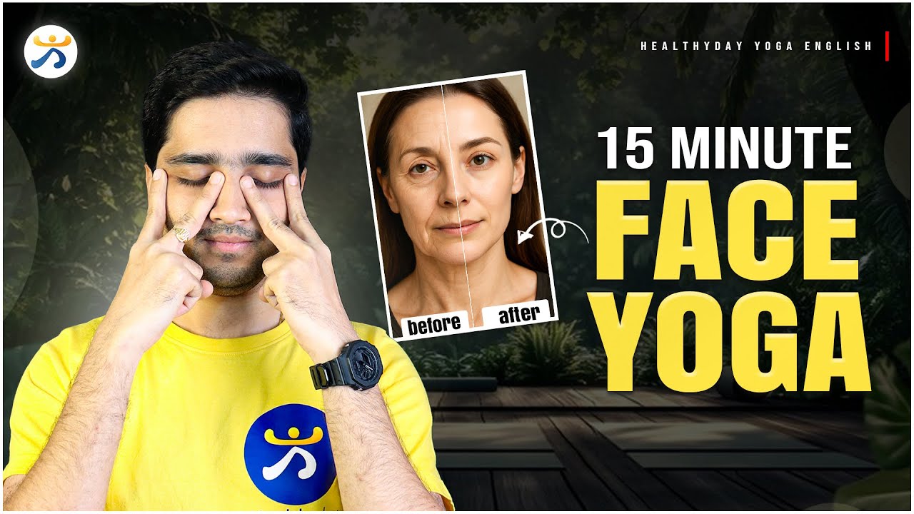 15 Min Face Yoga for Anti-Aging & Glowing Skin | Remove Wrinkles & Double Chin Daily Routine