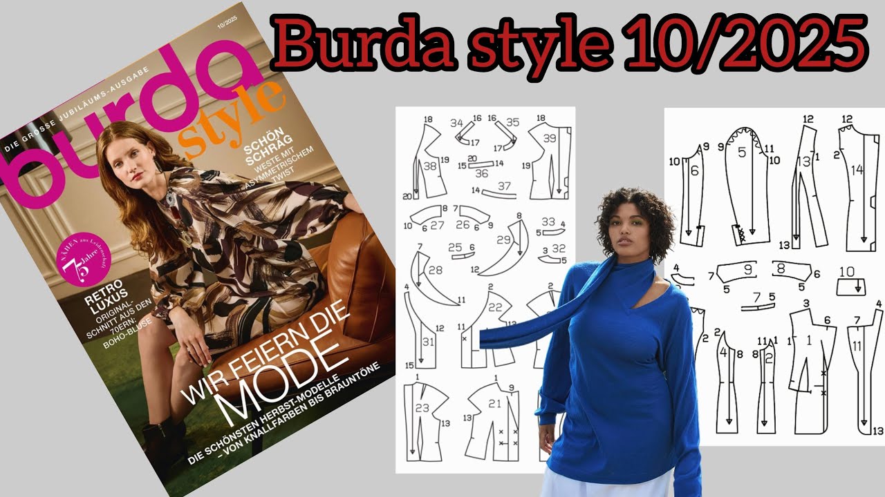 Burda Style 10/2025, full preview and complete line drawing ♥️ 