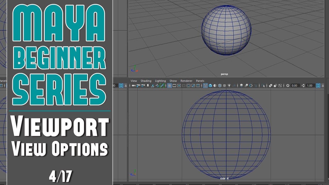 Maya Beginner Tutorial Series 4/17: Viewport View Options and How to Setup Viewports for Modeling