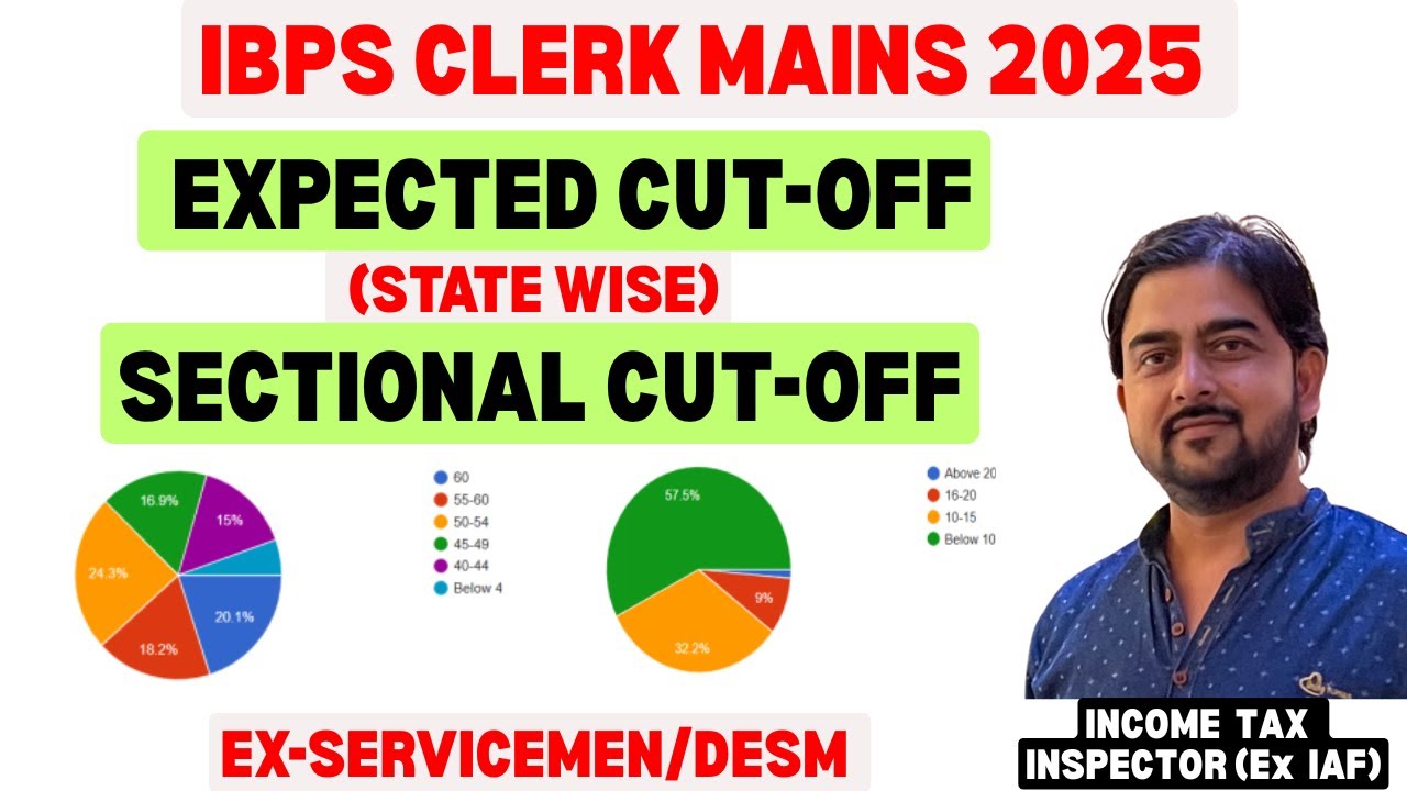 IBPS CLERK MAINS EXPECTED CUT OFF 2025🔥SECTIONAL CUT OFF🔥