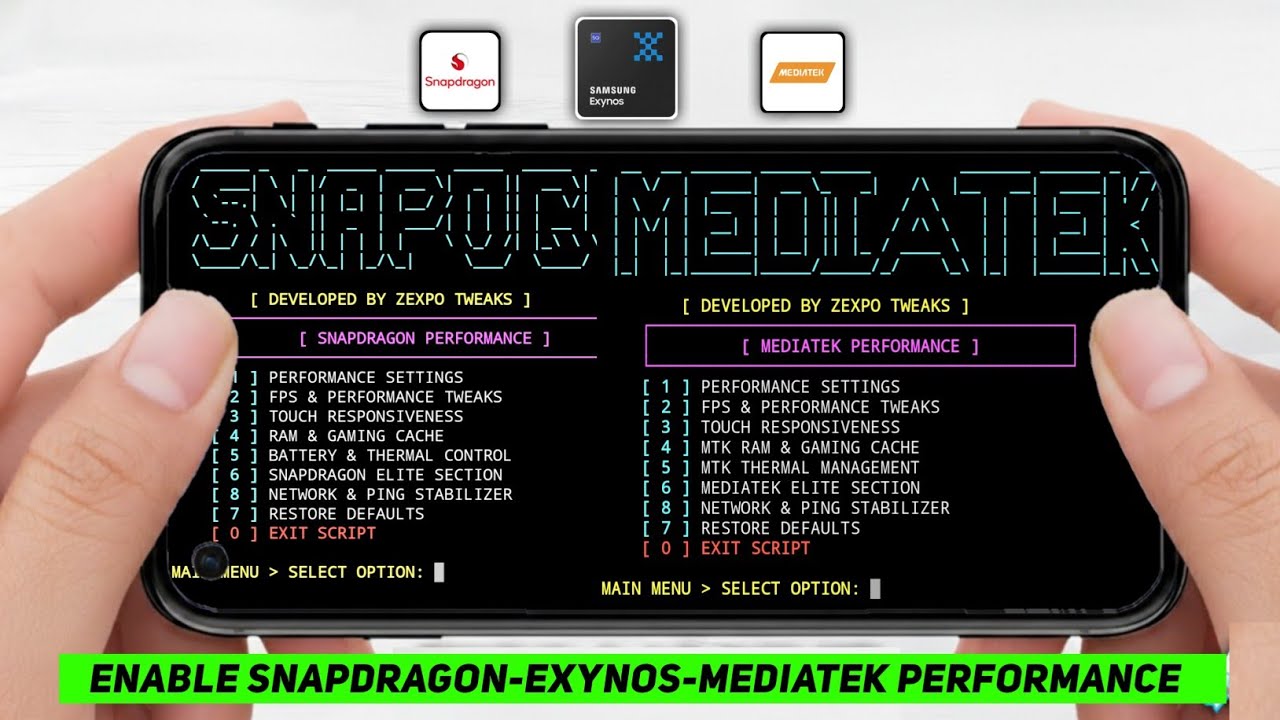 ВКЛЮЧИТЕ ПРОИЗВОДИТЕЛЬНОСТЬ SNAPDRAGON, EXYNOS, MEDIATEK: получите максимальную частоту кадров и ...
