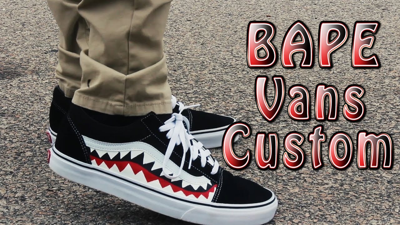 Bape Vans Old Skool Time Lapse & On Feet!!