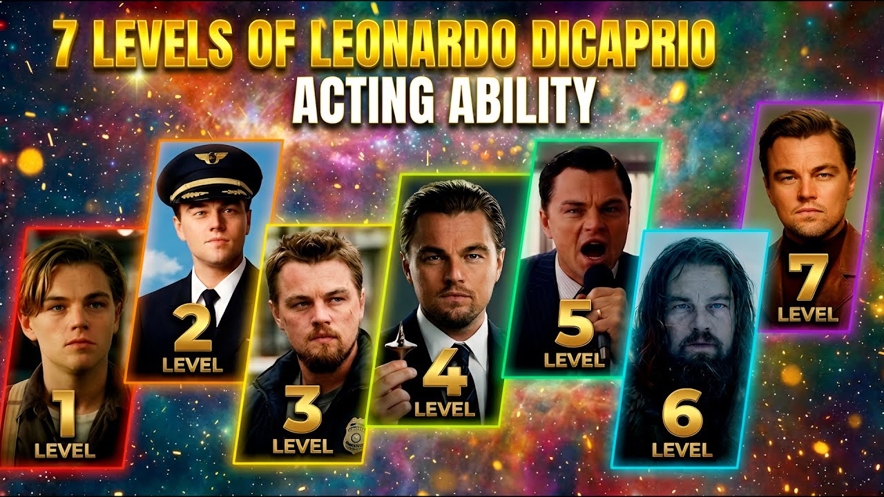 Leonardo DiCaprio's 7 Acting Levels | Titanic to Greatness | Hollywood Actors | Hollywood Levels