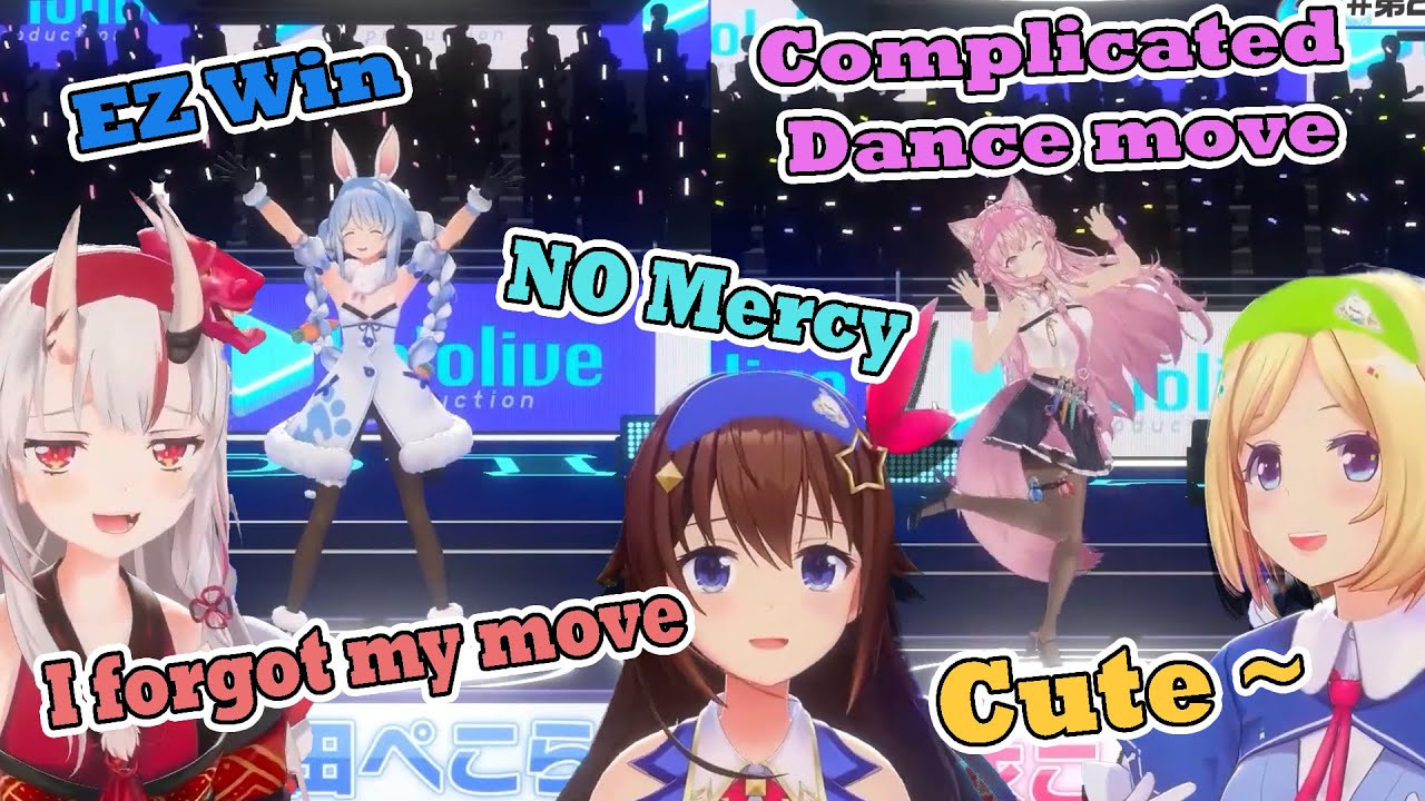 Holomem Cute dance Relay Pekora and Koyori won the freestyle dance relay in a totally different way
