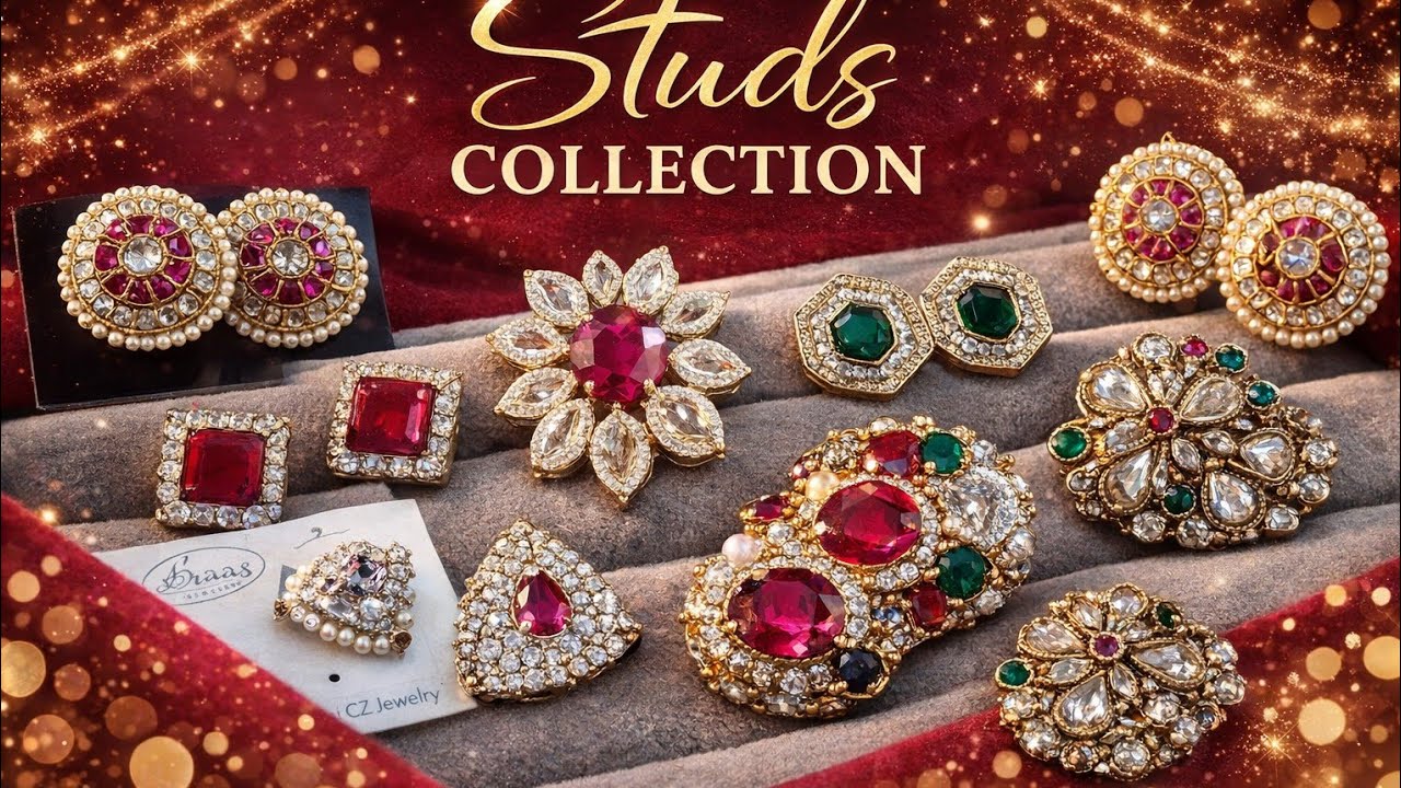 Stunning Studs Collection 2026 | Ruby, Emerald & CZ Designer Earrings | SVK Collections