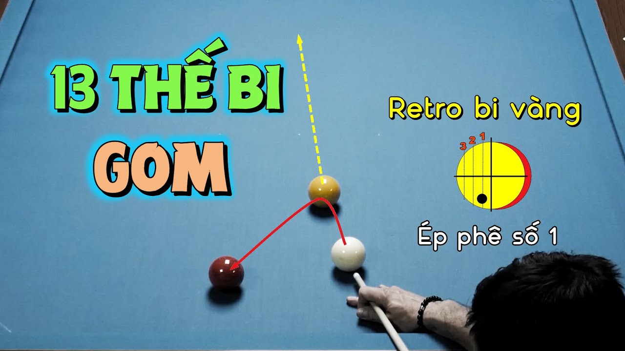 Đ&aacute;nh tr&ocirc; k&eacute;o, 1 băng gom qua 13 thế bida phăng cơ bản - 13 basic libre billiards shots
