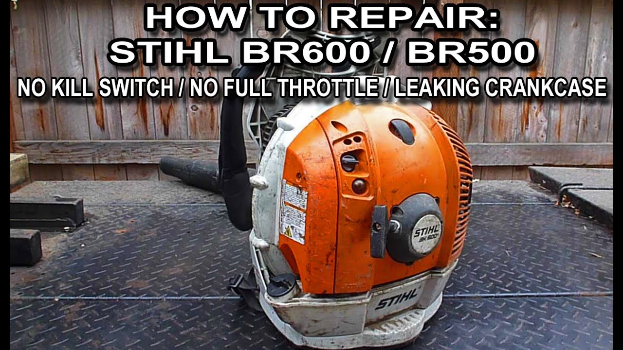 How To Repair A Stihl BR500 or BR600 Leaking Crankcase No Full Throttle Hard To Pull Start