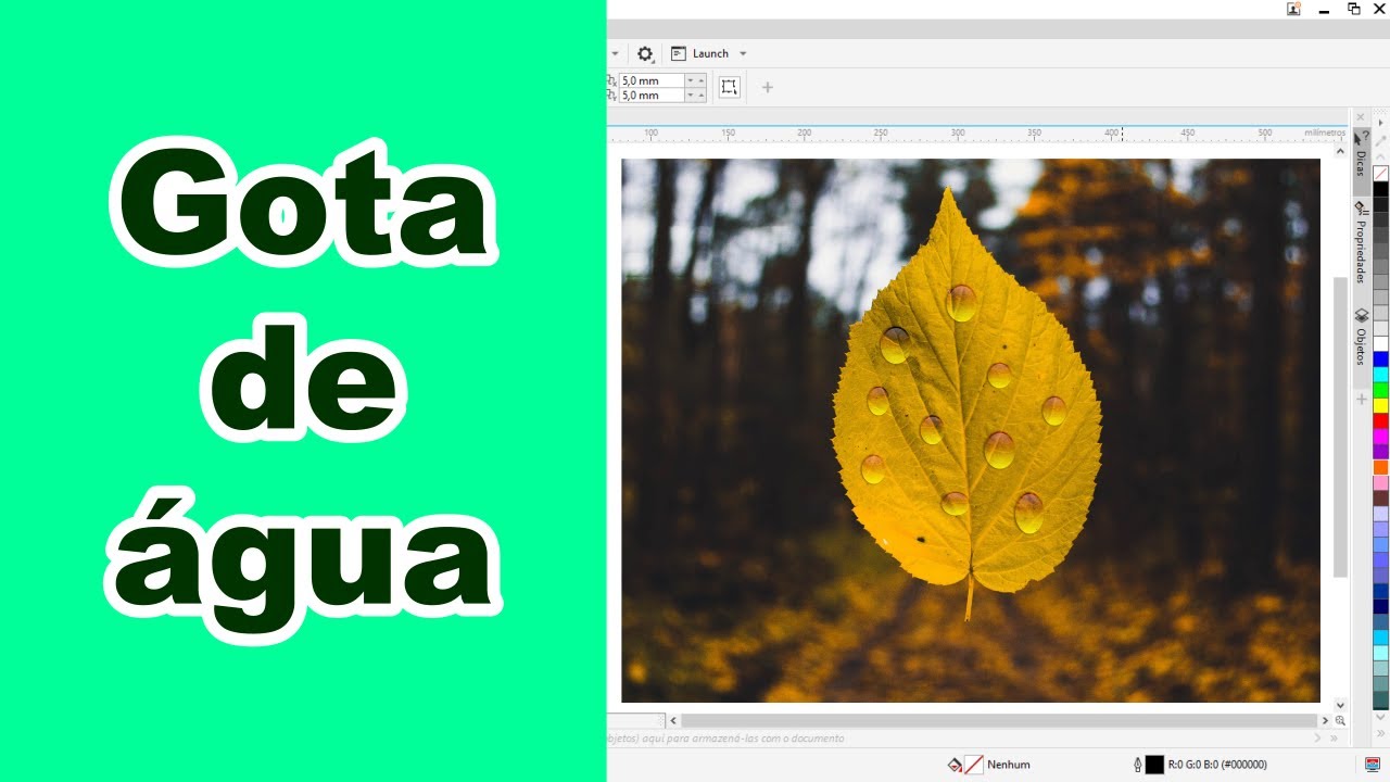 Como fazer uma gota de água ou pingos de chuva - CorelDRAW 2019