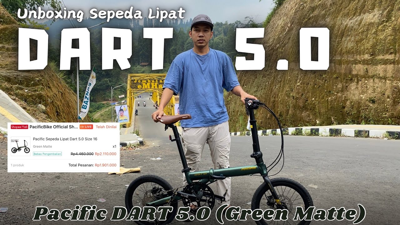 Turun Harga ‼️ Unboxing Sepeda Lipat PACIFIC DART 5.0 (Green Matte), link pembelian di deskripsi