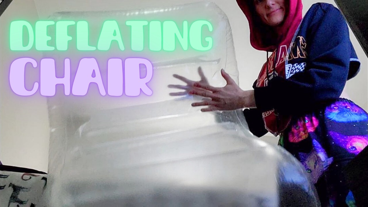 ASMR DEFLATING AN INFLATABLE CHAIR 🪑 | ASMR Pool Toys