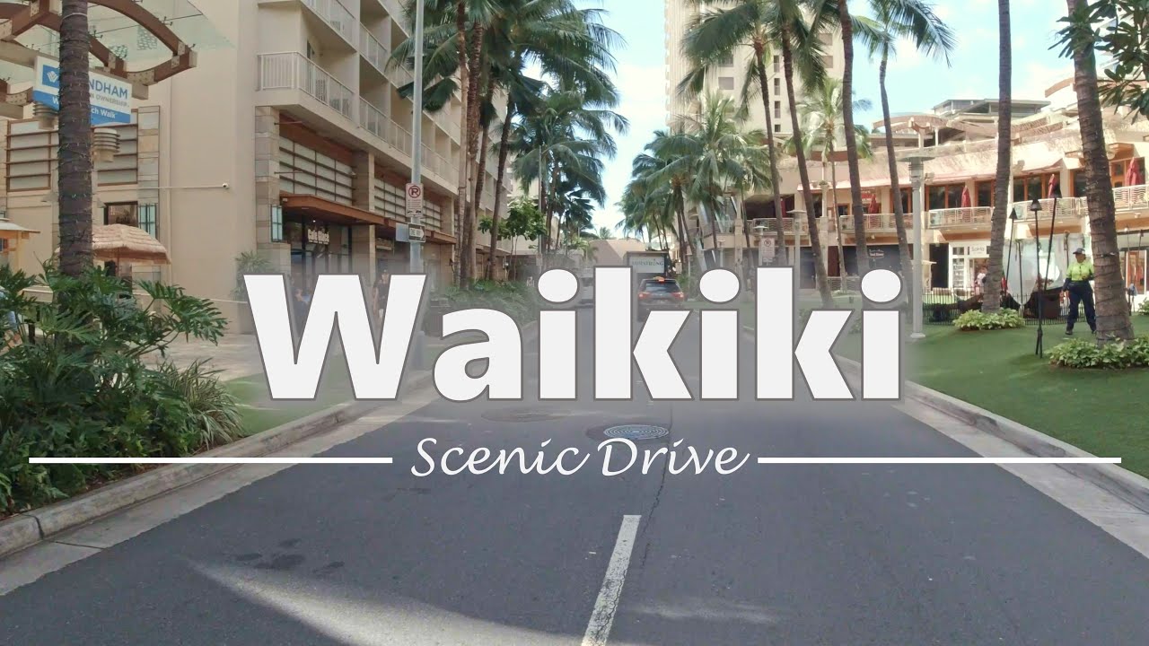 Driving in Waikiki, Honolulu, Hawaii - 4K60fps