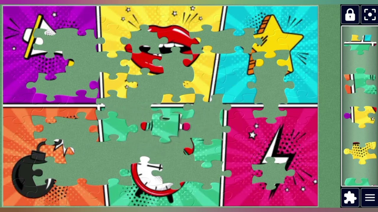 Vibrant Six-Panel Sensation 👀📸🧩Pop-Art jigsaw puzzle 🧩