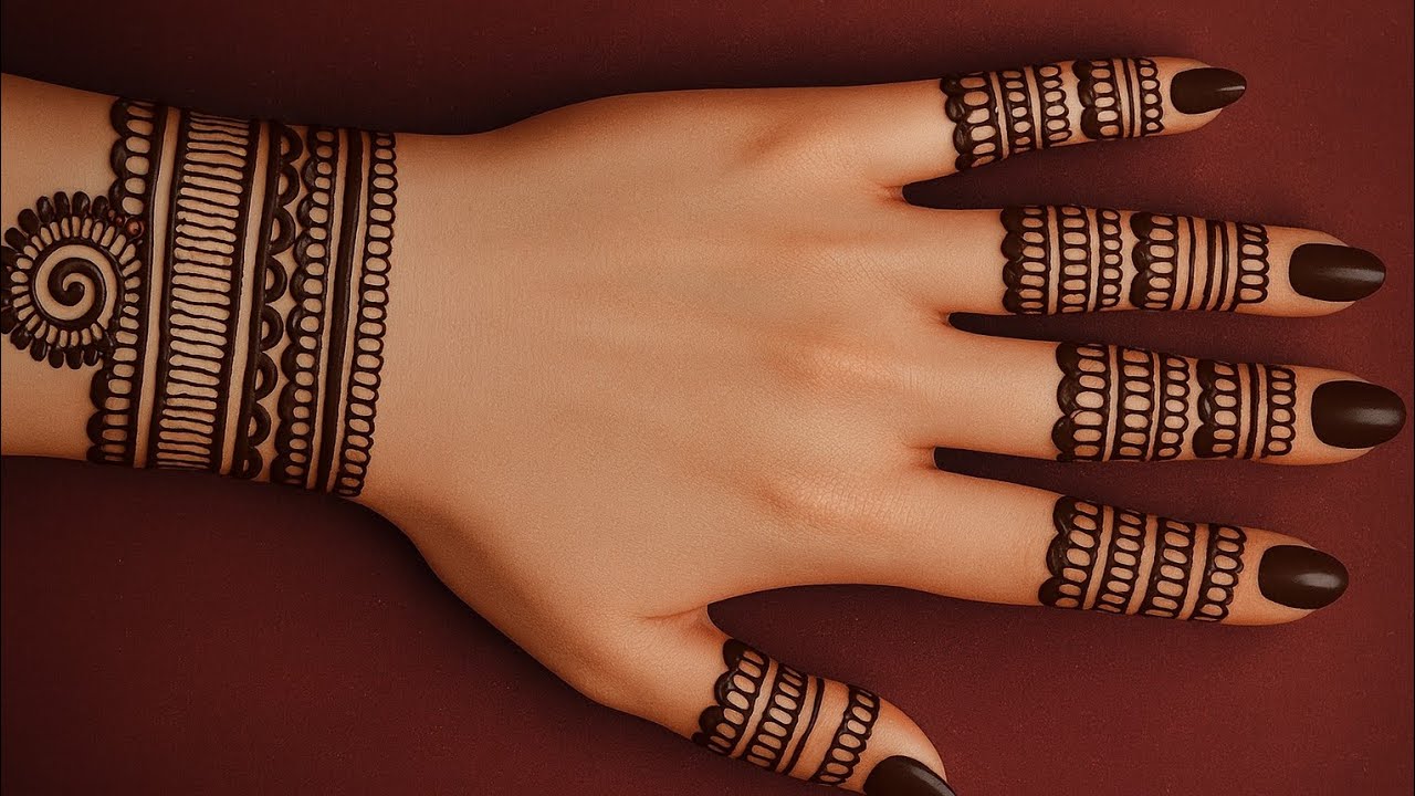 Mehndi Designs For Back Hands Simple And Stylish | mehndi design | Simple hand side mehndi design | 