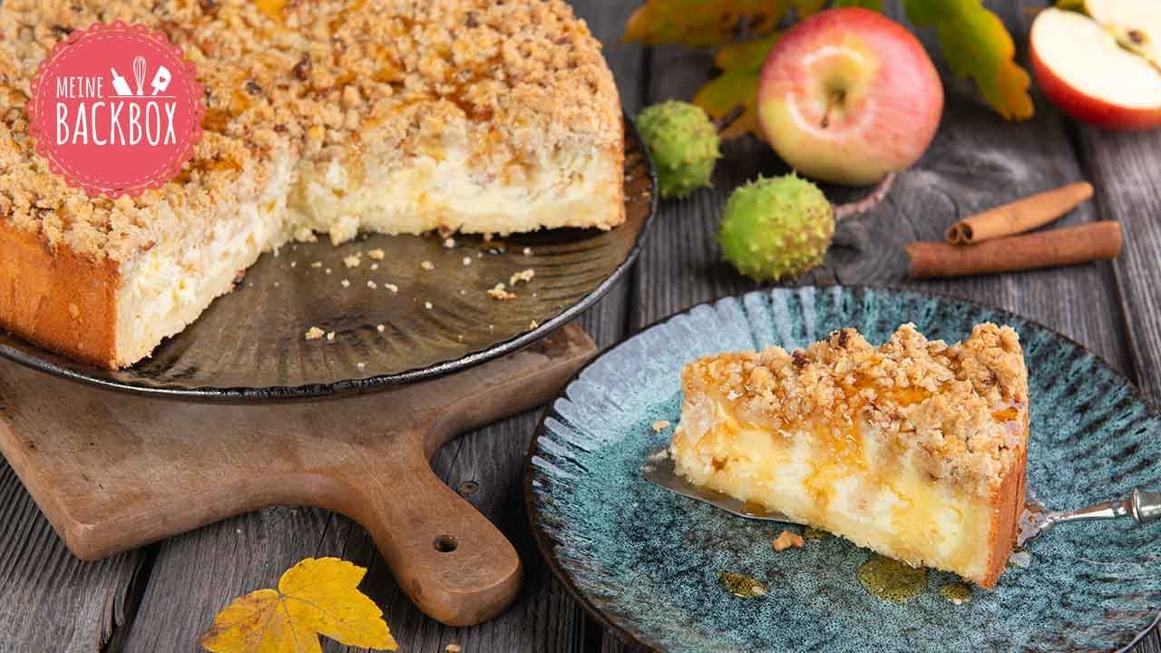 Apfel Käsekuchen mit Porridge-Streusel  |  Herbstzeitlose Klassiker Box von Meine Backbox