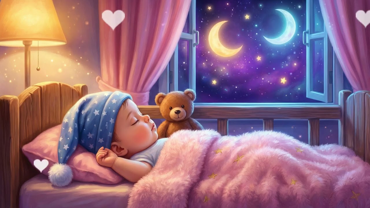 🌙 Rain & Slow Piano ☔ Baby Bedtime Calm