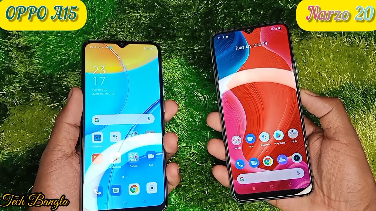 OPPO A15 Vs Realme Narzo 20 Speed Test Review in Bangla