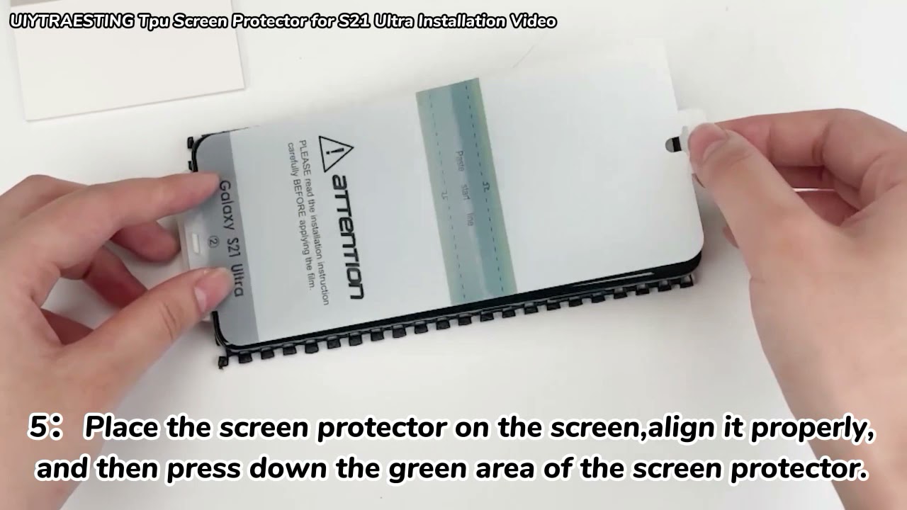 Galaxy S21 Ultra Tpu Screen Protector Installation video