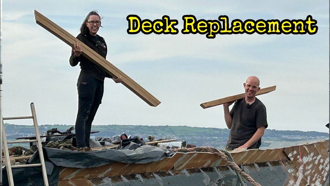 Ep 145 - Fitting Our 1st Deck Beam To Our Boat Restoration #boatrestoration