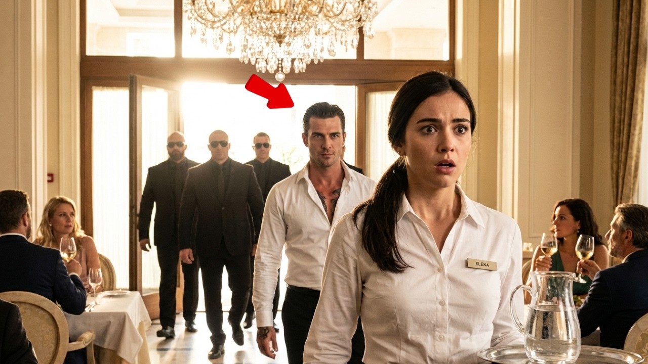 Poor Waitress Shielded an Old Man from Gunmen — Next Day, Mafia Boss Sends 4 GUARDS