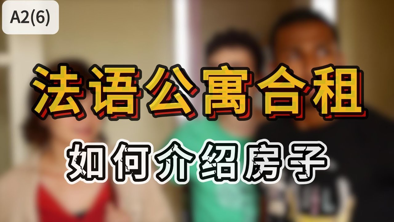 A2 法语口语 6  法语公寓合租   如何推销房子【看视频学法语】