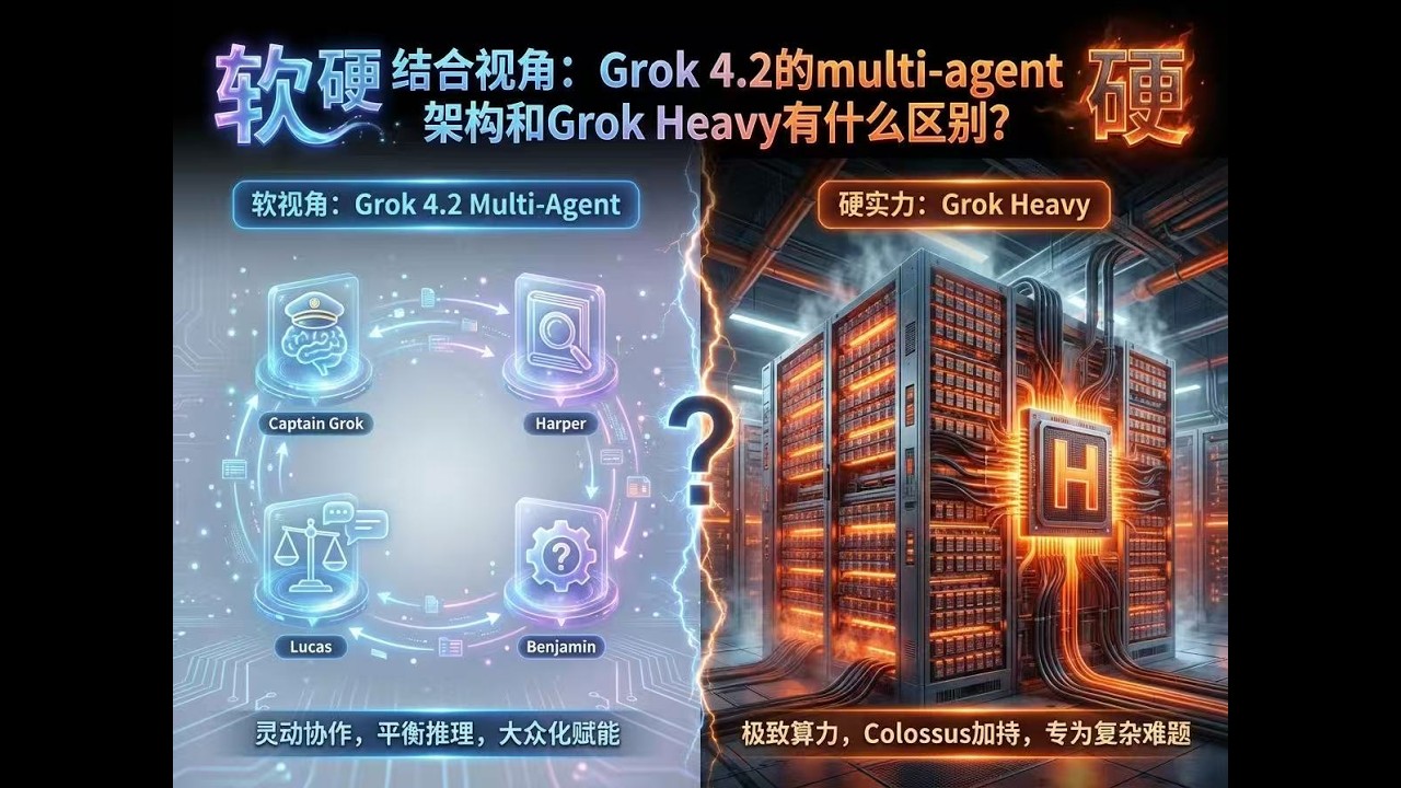 全栈AI视角：Grok 4.2的multi-agent架构和Grok heavy有什么区别？Area