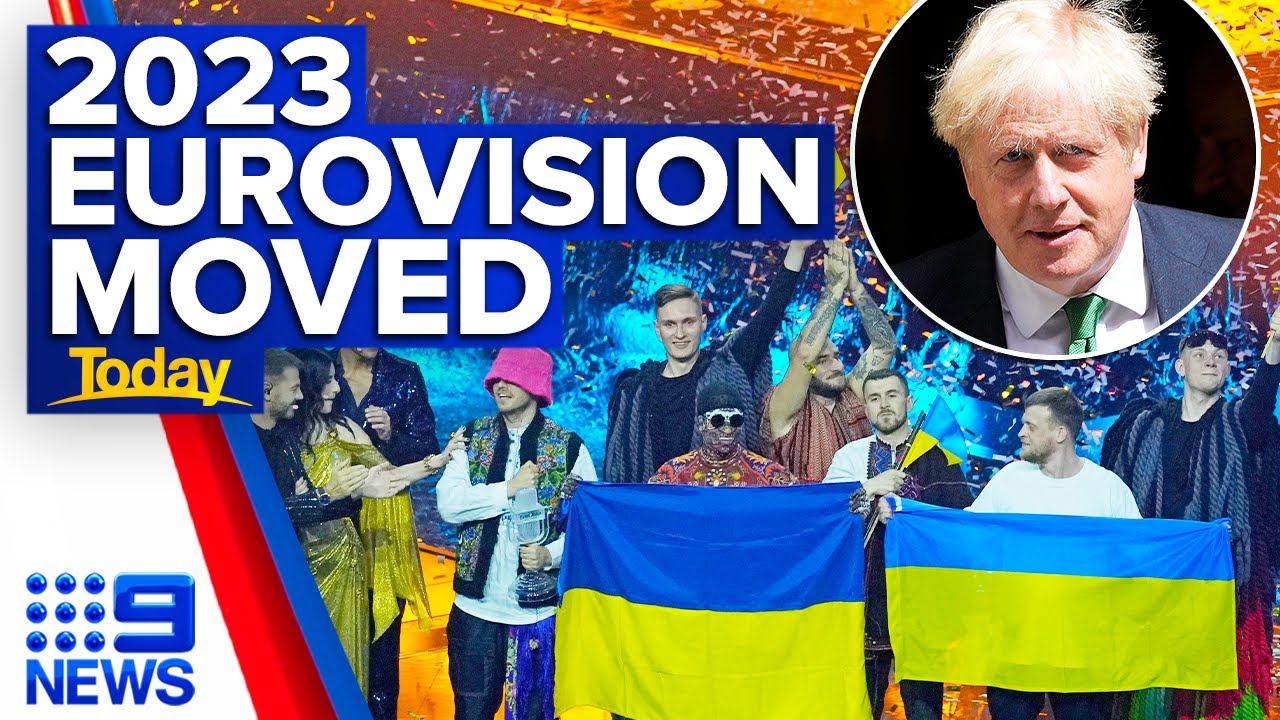 UK will host the 2023 Eurovision on behalf of Ukraine | 9 News Australia