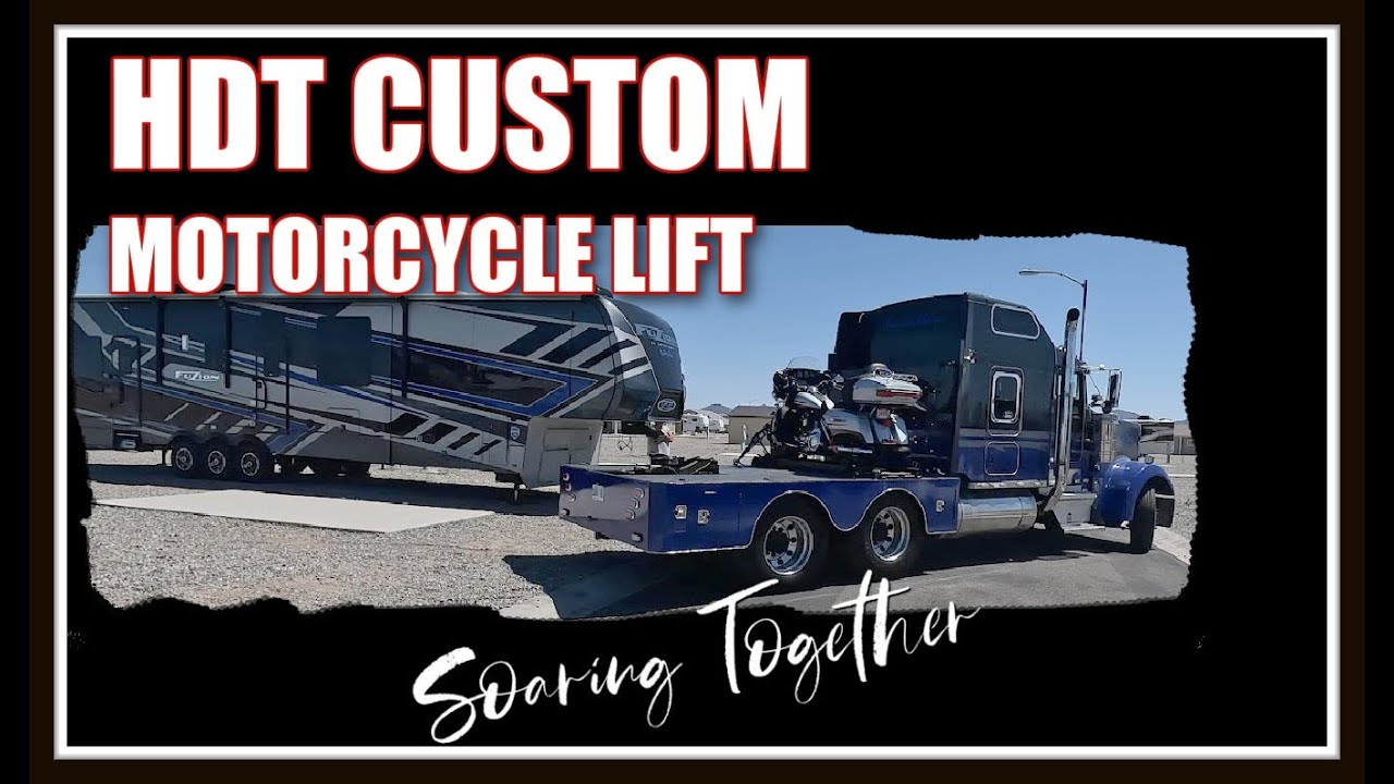 HDT RV Hauler Custom Motorcycle Lift - RV Life