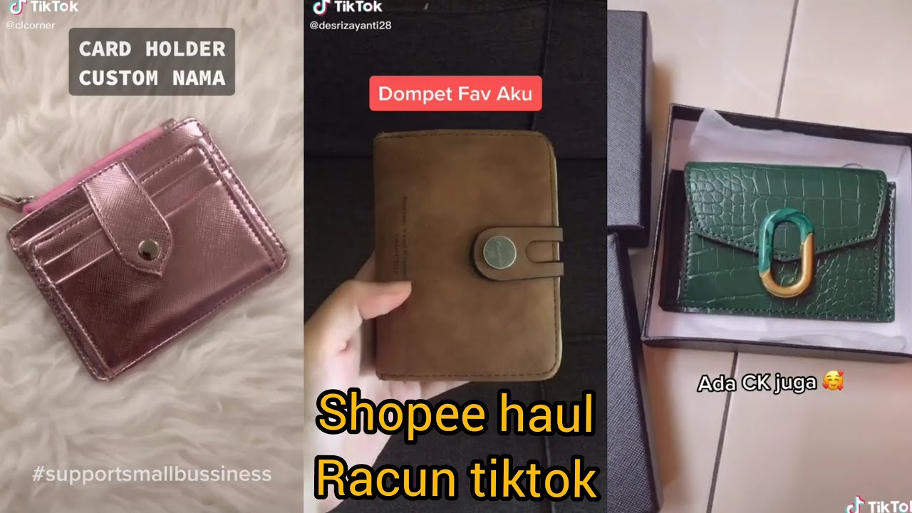 Dompet super cantik check || haul shopee || racun tiktok