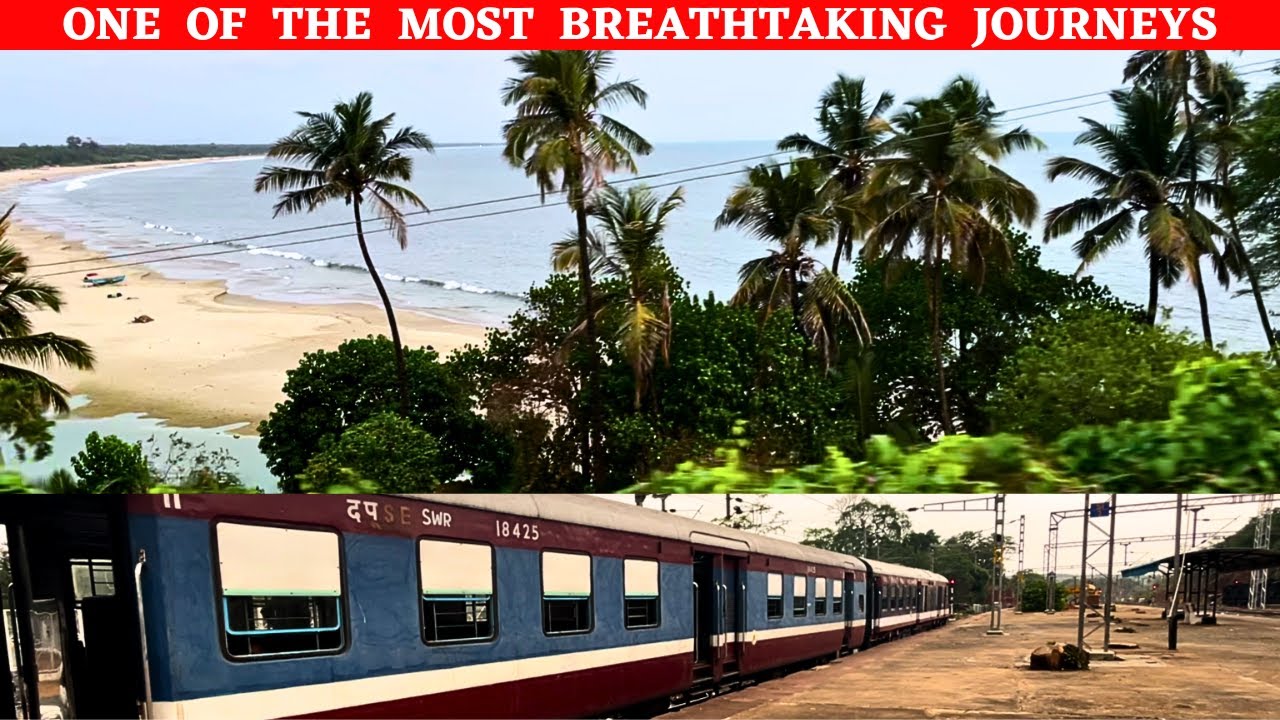 Stunning Sea View from Train | Kulem Vasco Full DEMU Journey | Goa | Breathtaking views | Madgaon