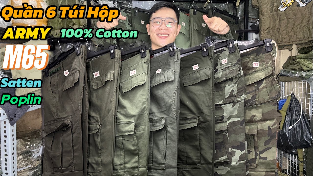 Hàng Về Quần Mới Quần 6 Túi Hộp Phiên Bản Mới 100%cotton Vải M65 | 04-11-2024| Zalo:0767608997