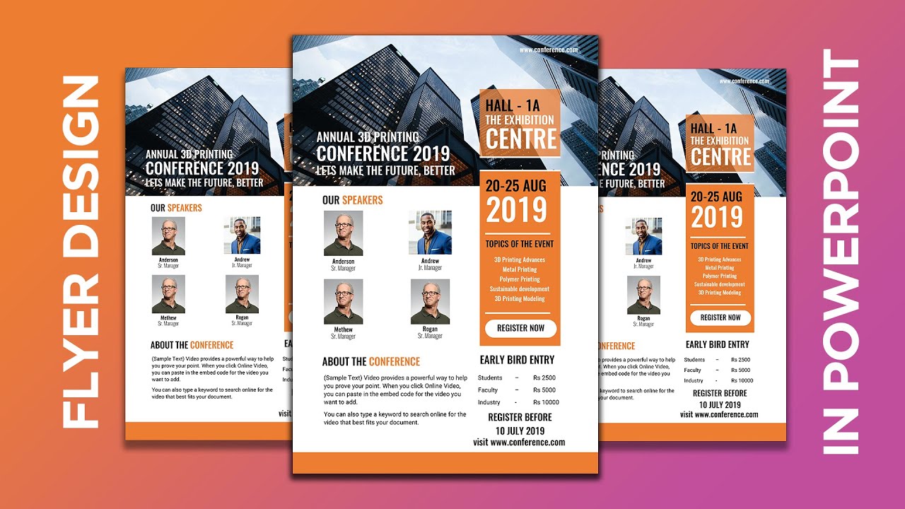 Креативный дизайн флаера #PowerPoint #FlyerDesign