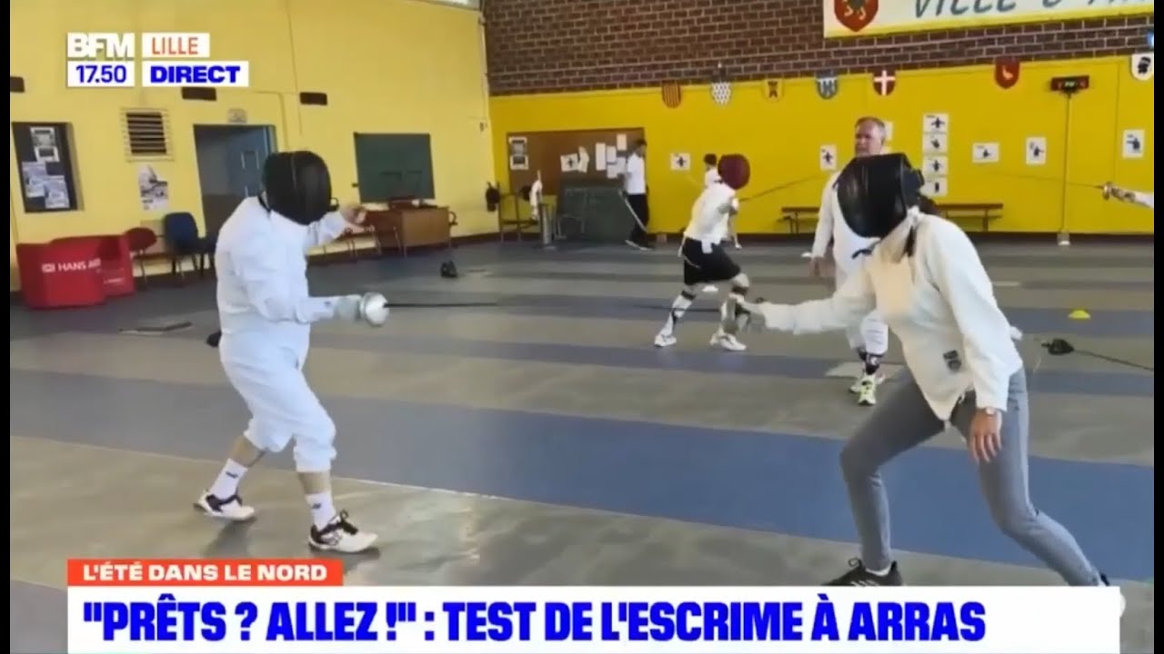 Reportage BFMTV Grand Lille, à la découverte de l'escrime au CEA.