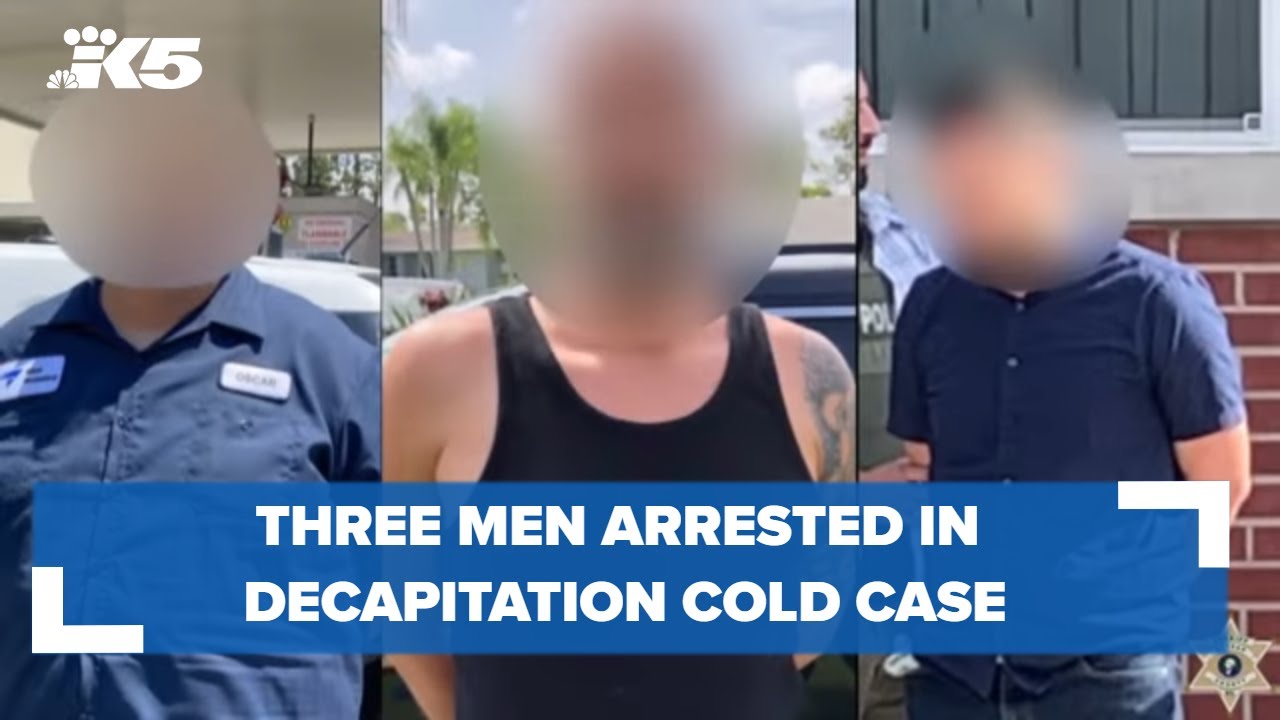 3 men arrested more than 16 years after woman's decapitated body found in Puget Sound