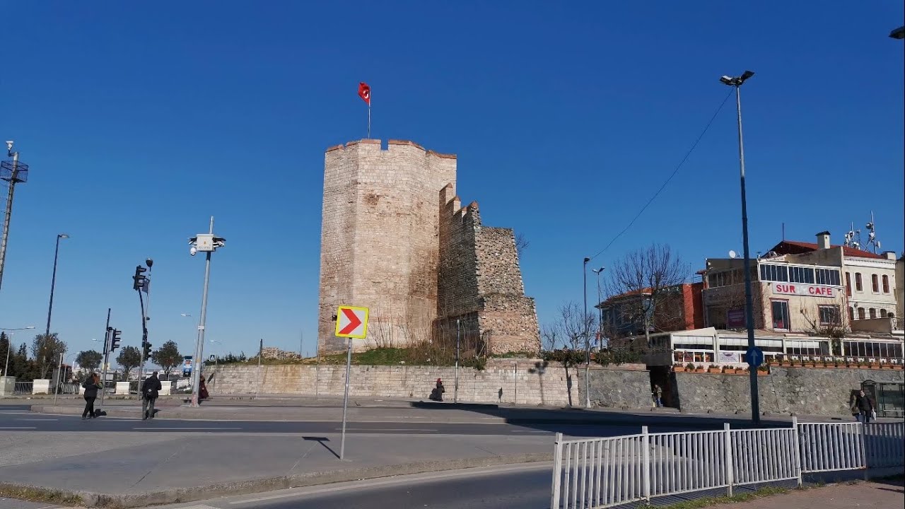 Edirnekapı Walls , Historical Edirnekapı Wall , Istanbul , 17.02.2020 , 4K