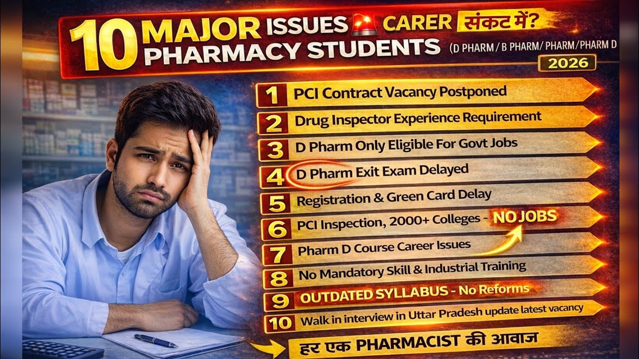 10 Major Issues for Pharmacy Students 2026 😱 | Career संकट में? Must Watch!