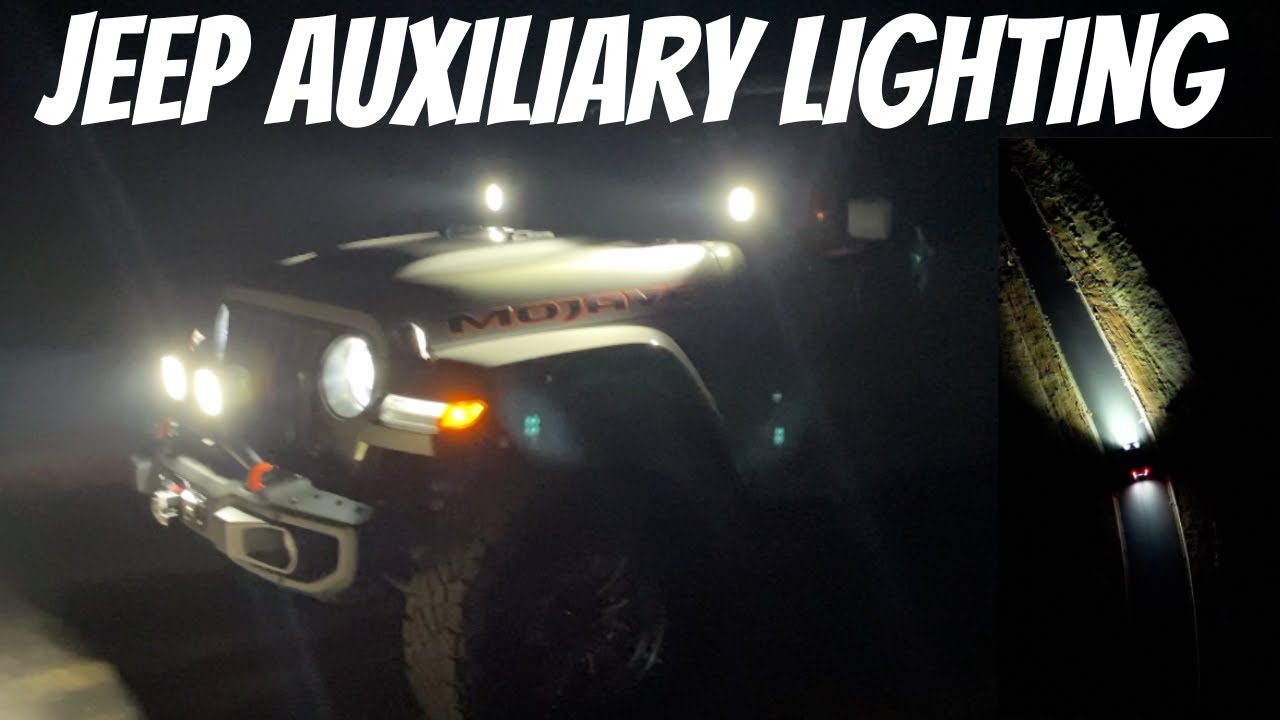 Дополнительное освещение Jeep Wrangler или Gladiator от Mopar, KC Lights и Vision X.