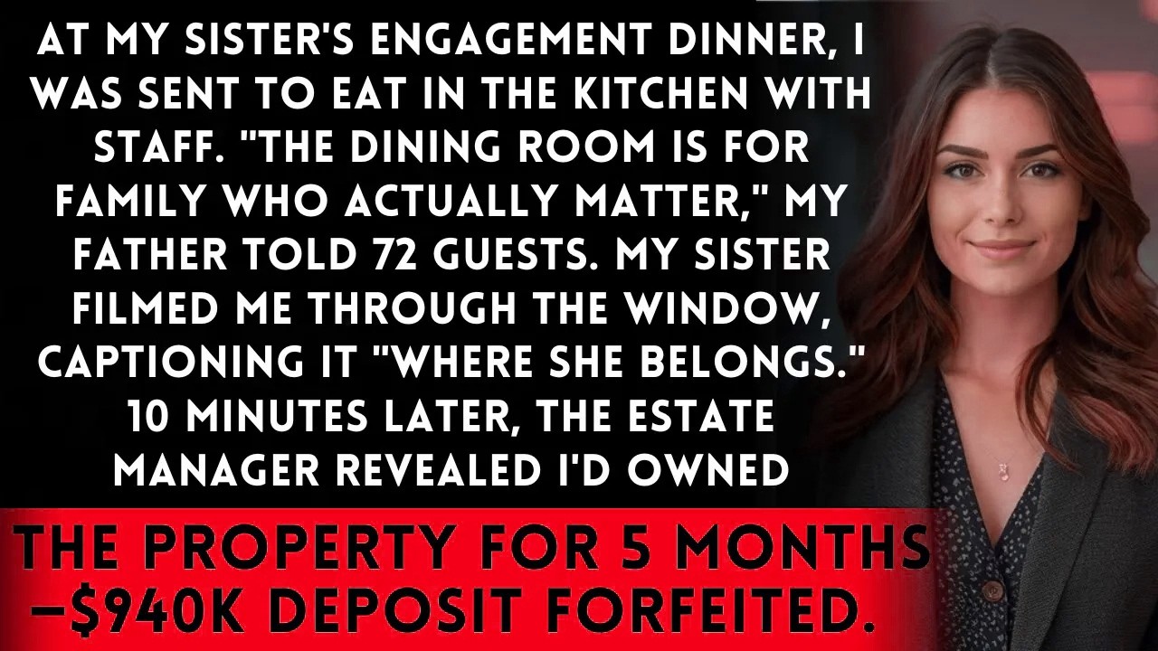 My Parents Made Me Eat in the Kitchen at My Sister's Engagement - Then The Manager Spoke