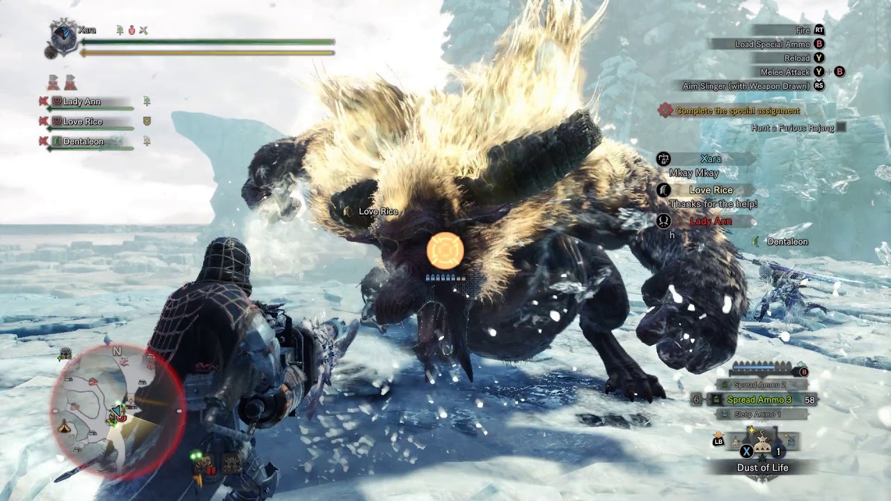 Monster Hunter World: Safi HBG Spread Shield vs Raging Rajang