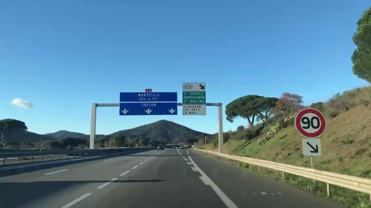 Driving To Draguignan, Var Department & Province-Alpes-Côte d’Azur Region/France/Vicinity