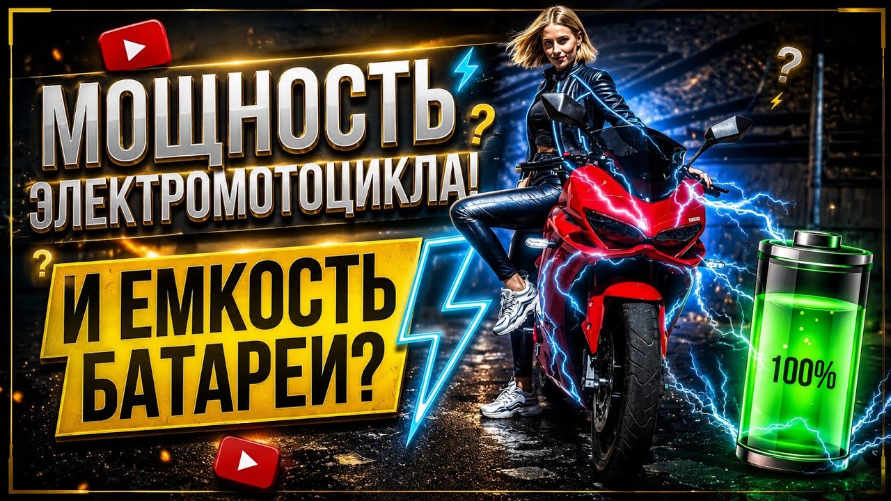 🔥 Определяемся с мощностью ЭЛЕКТРОМОТОЦИКЛА и ёмкостью аккумуляторной батареи !!! 🔥 Nikitin Yuriy⚡.