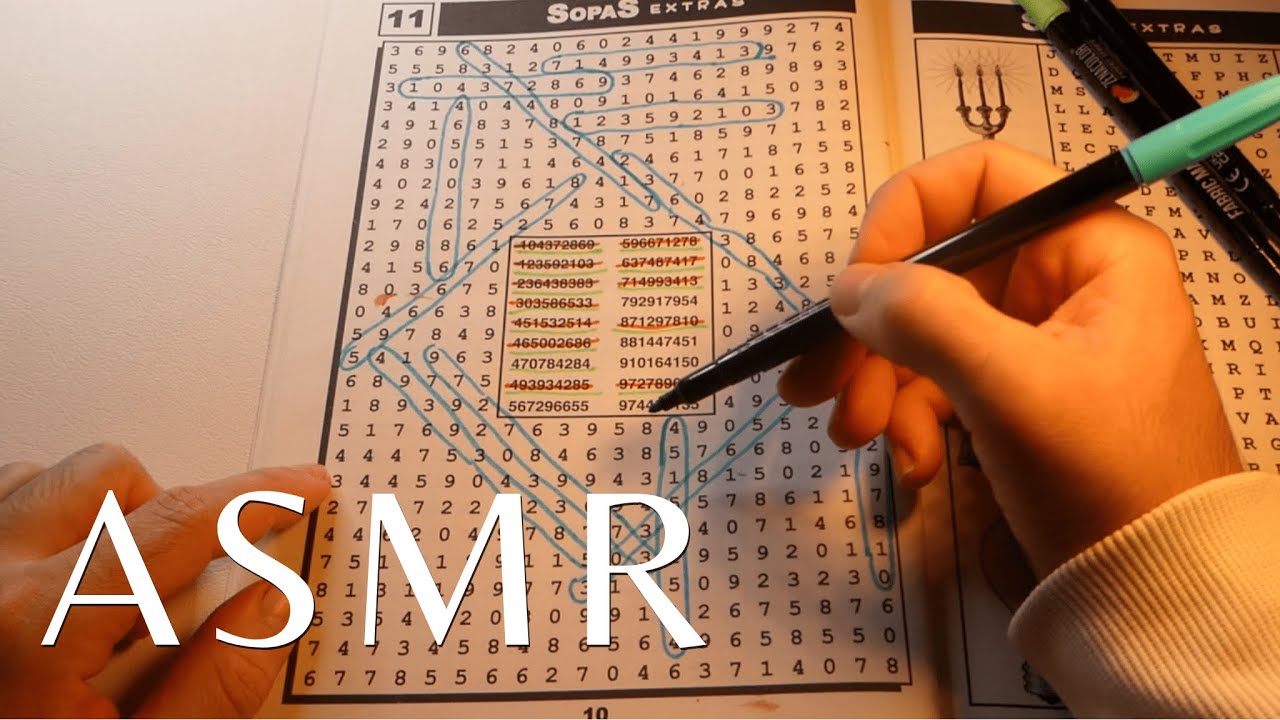 ASMR: WORDSEARCH - RELAJACIÓN PROFUNDA - SIN HABLAR