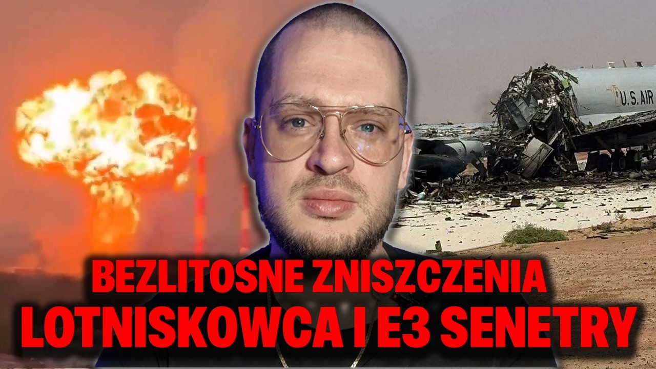 BEZLITOSNE ZNISZCZENIE! Lotniskowiec USA i E-3 Sentry zniszczone