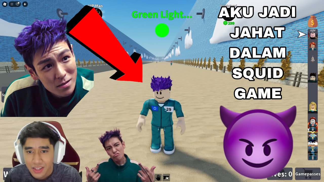 AKU JADI JAHAT DALAM SQUID GAME 😈 RED LIGHT GREEN LIGHT PALING SUSAH DI DUNIA 😱