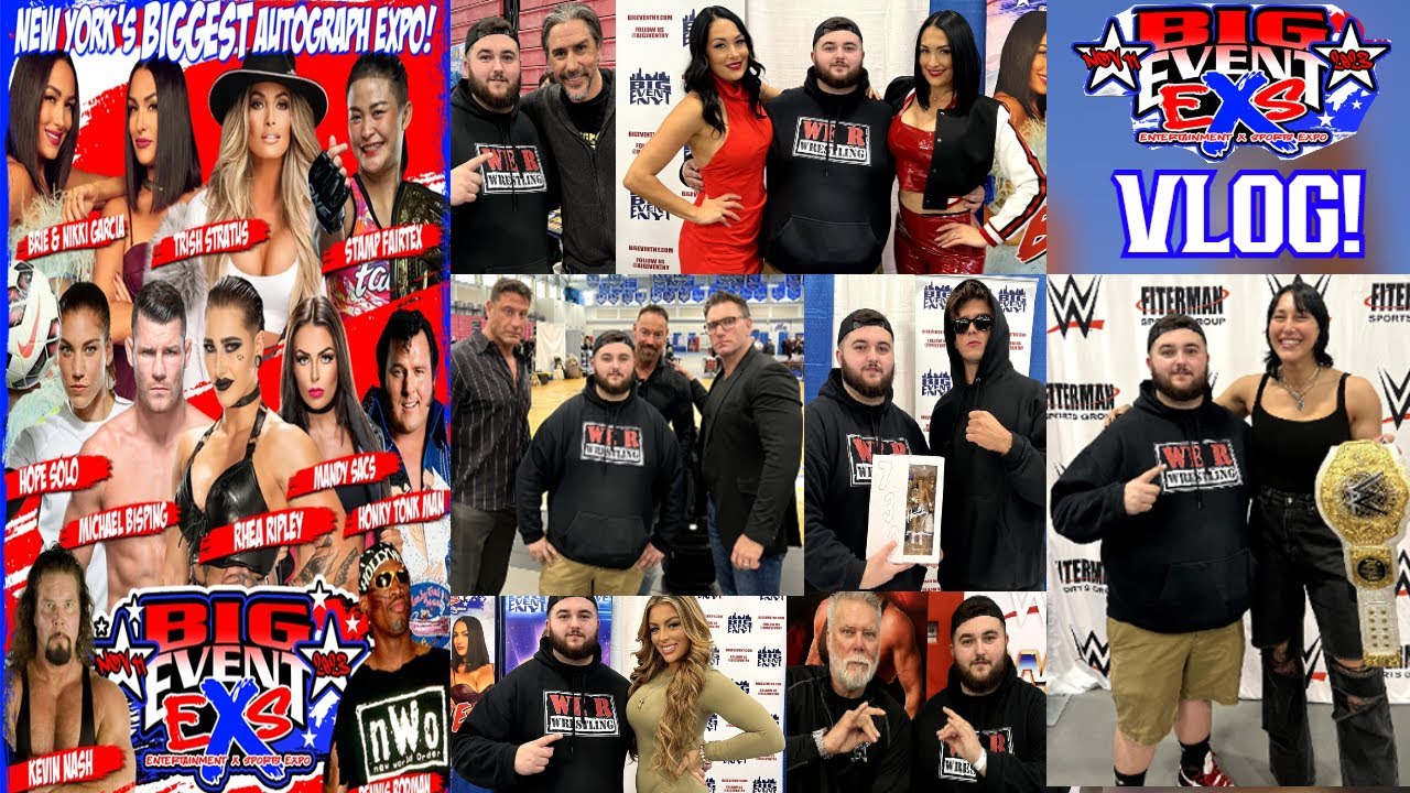 MEETING RHEA RIPLEY, THE BELLA TWINS, KEVIN NASH, MANDY ROSE, HOOK, & MORE! THE BIG EVENT NY VLOG!