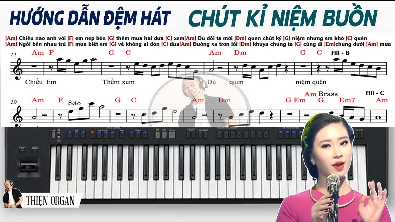 CHÚT KỈ NIỆM BUỒN - Hướng Dẫn Đệm Hát Organ Chi Tiết || THIỆN ORGAN