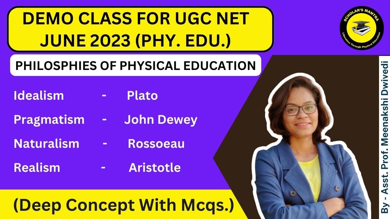 Philosophies of Physical Education || PREPARE FOR NEXT UGC NET JUNE 2023 || with MCQs and ANS.