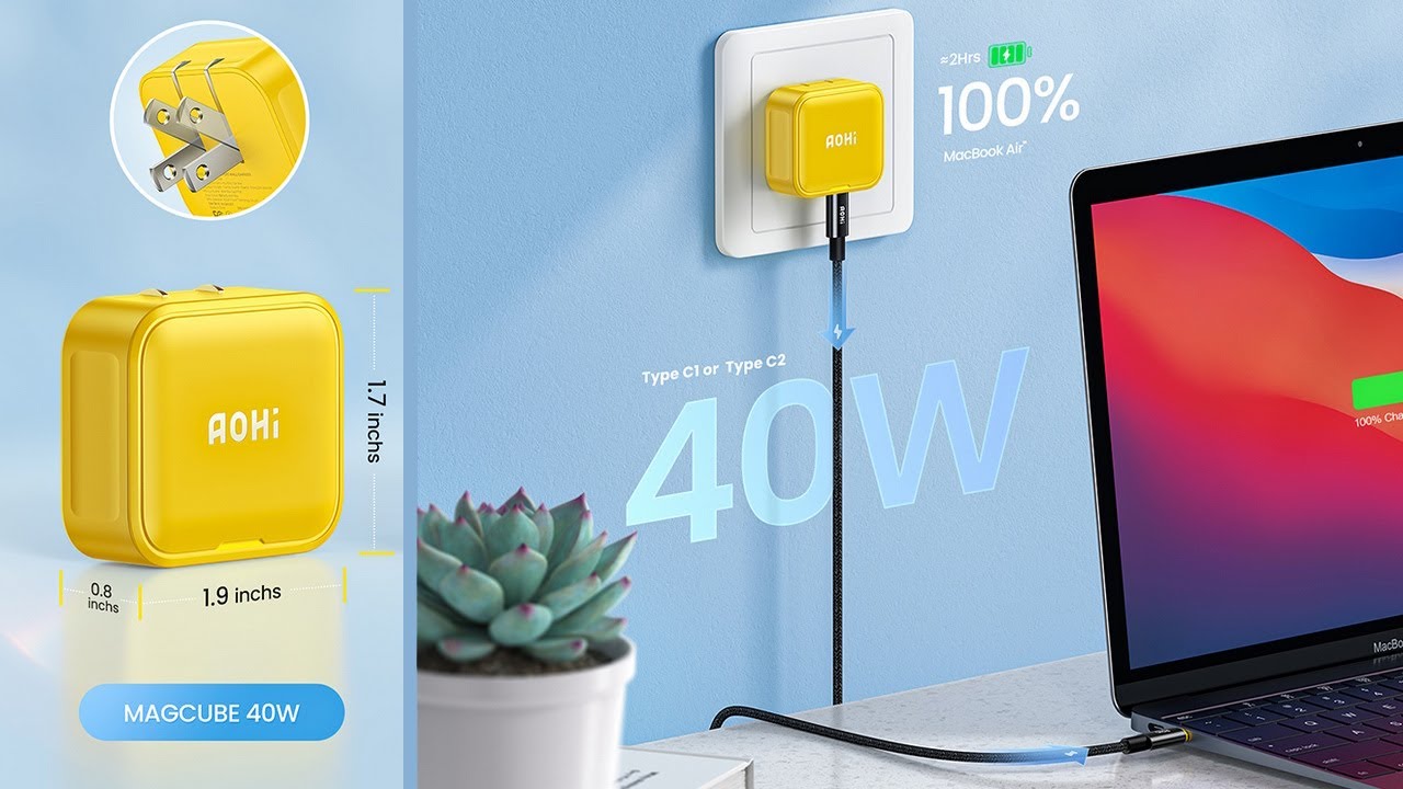 Зарядное устройство AOHI Magcube 40W  AOC-C008 обзор