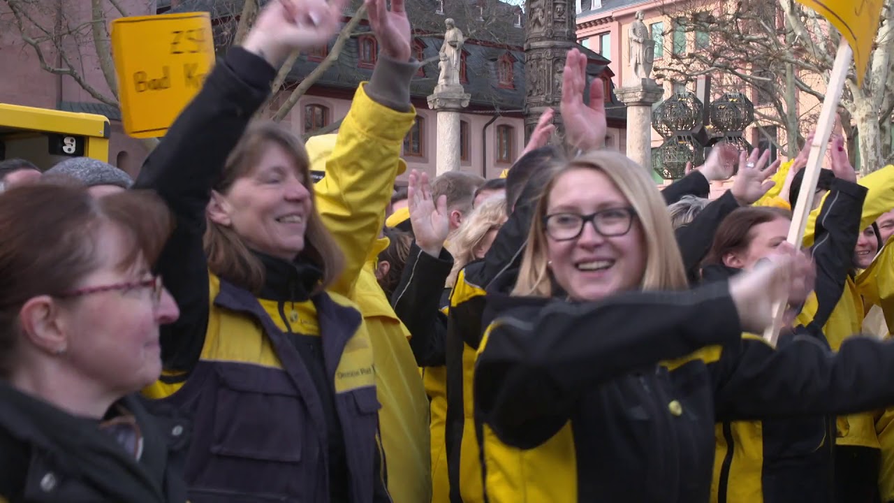 Deutsche Post Flashmob in Mainz 11.02.2019