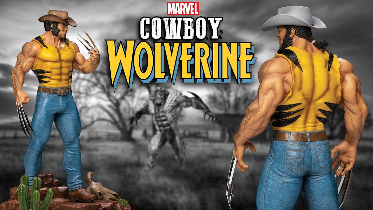 COWBOY WOLVERINE - Custom Logan Statue Review - Marc Silvestri NEW X-MEN #151 Cover